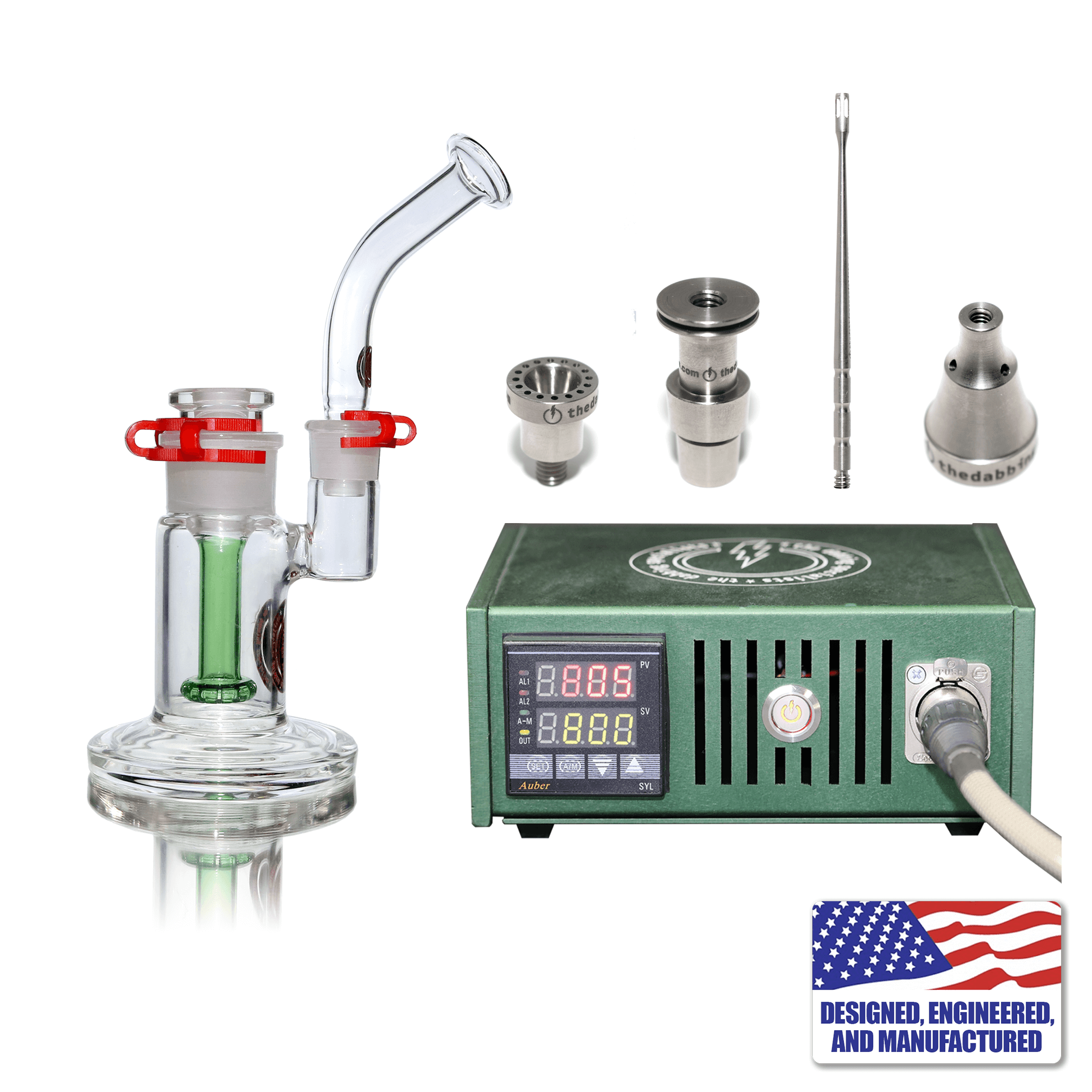 Custom The Dabbing Specialists Enail Dabbing Kit #4 | Green Kit View | the dabbing specialists