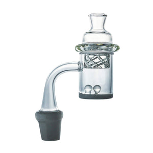 Cyclone Spinner Carb Cap | Clear On Banger With Terp Pearls View | the dabbing specialists
