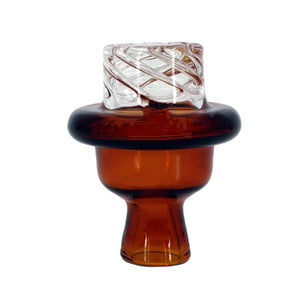Cyclone Spinner Carb Cap | Amber Upside Down View | the dabbing specialists