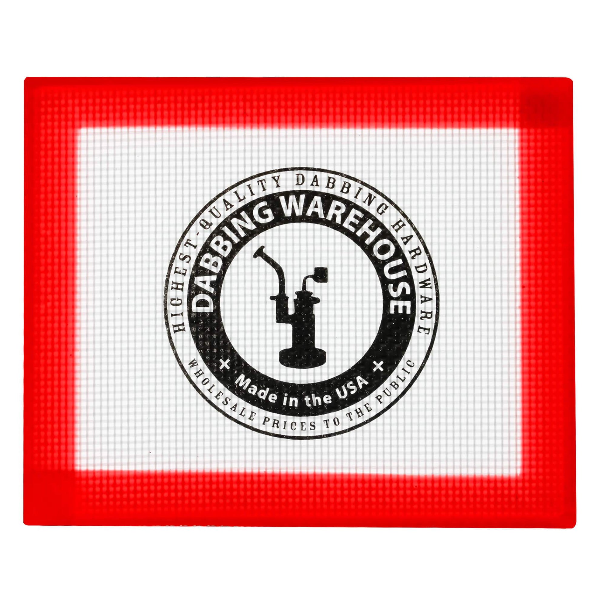Dabbing Warehouse Dab Mat - Small | Top Down Red Logo | the dabbing specialists