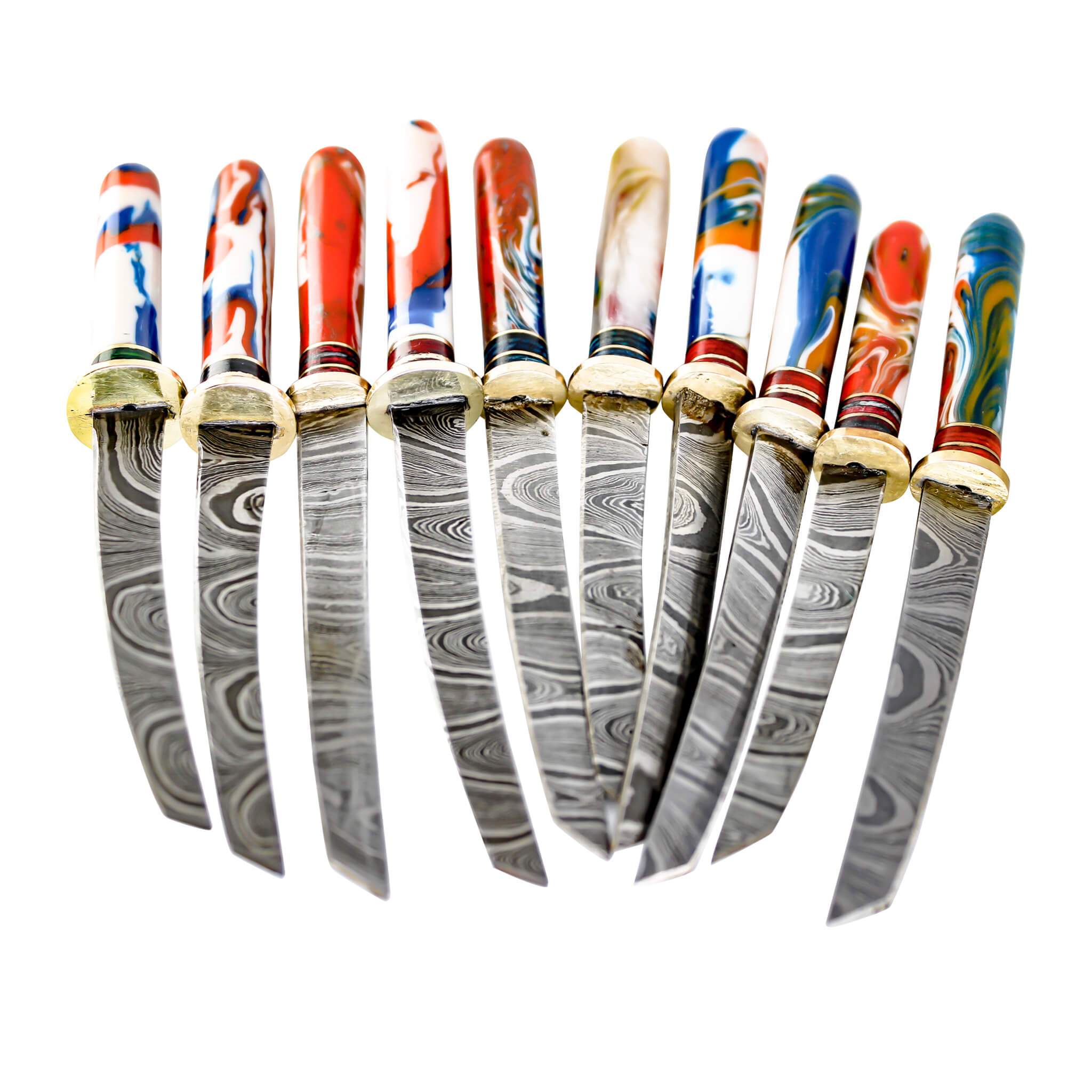 Damascus Steel Dab Knife | Lot View | the dabbing specialists