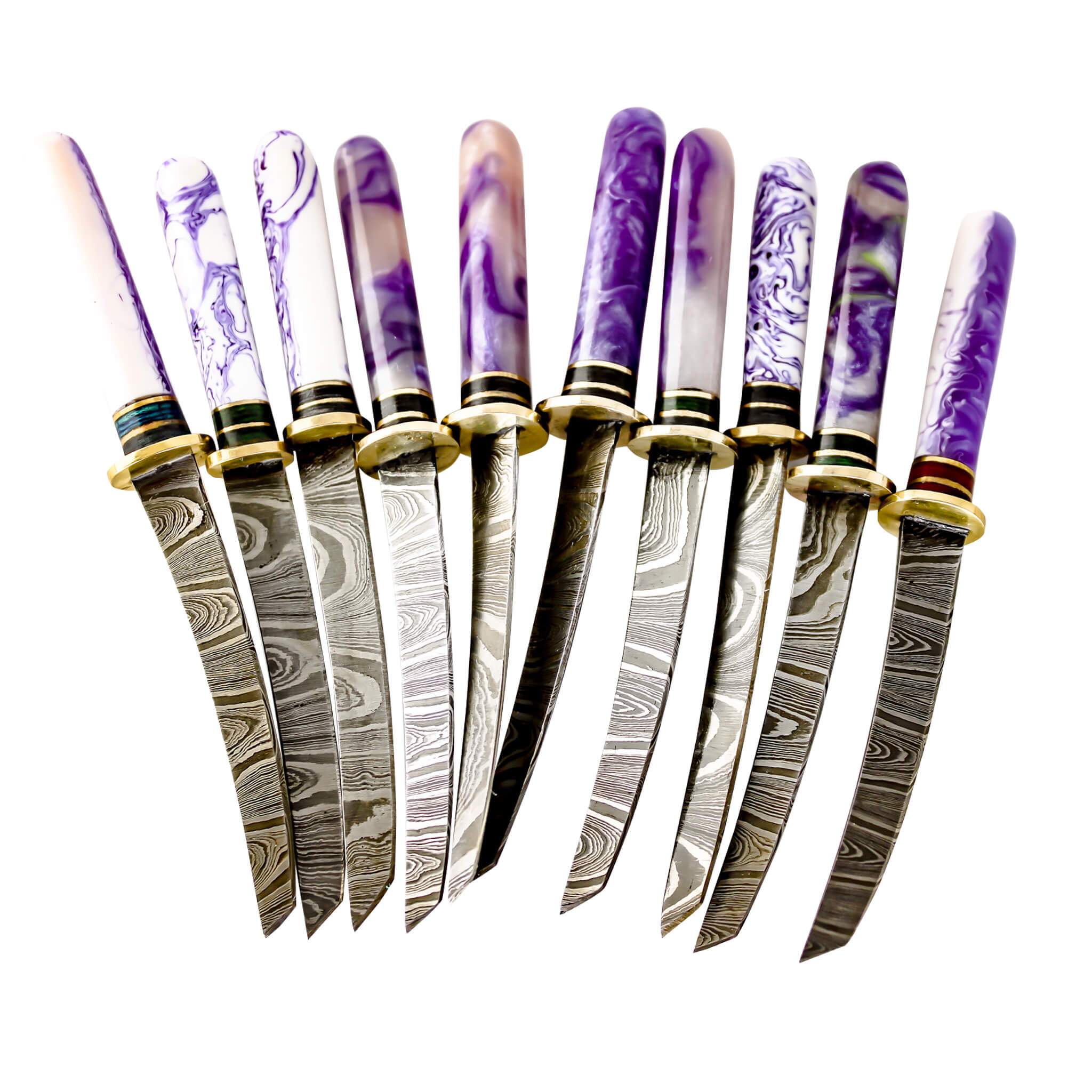 Damascus Steel Dab Knife | Lot View | the dabbing specialists