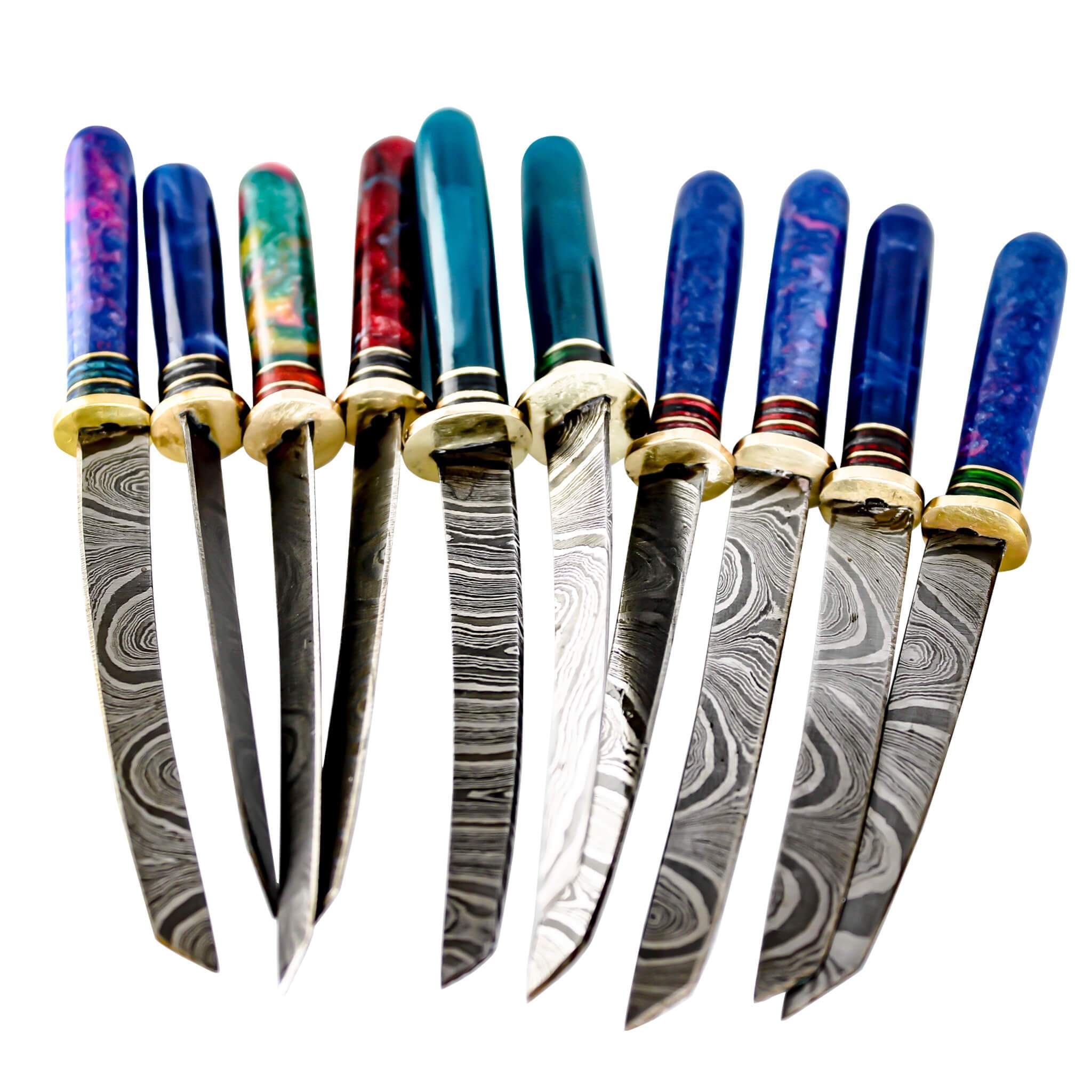 Damascus Steel Dab Knife | Lot View | the dabbing specialists