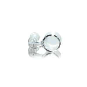 Flat Top Quartz Banger 10mm Female With Cup Insert and Saucer Cap | Top Down Banger View | TDS