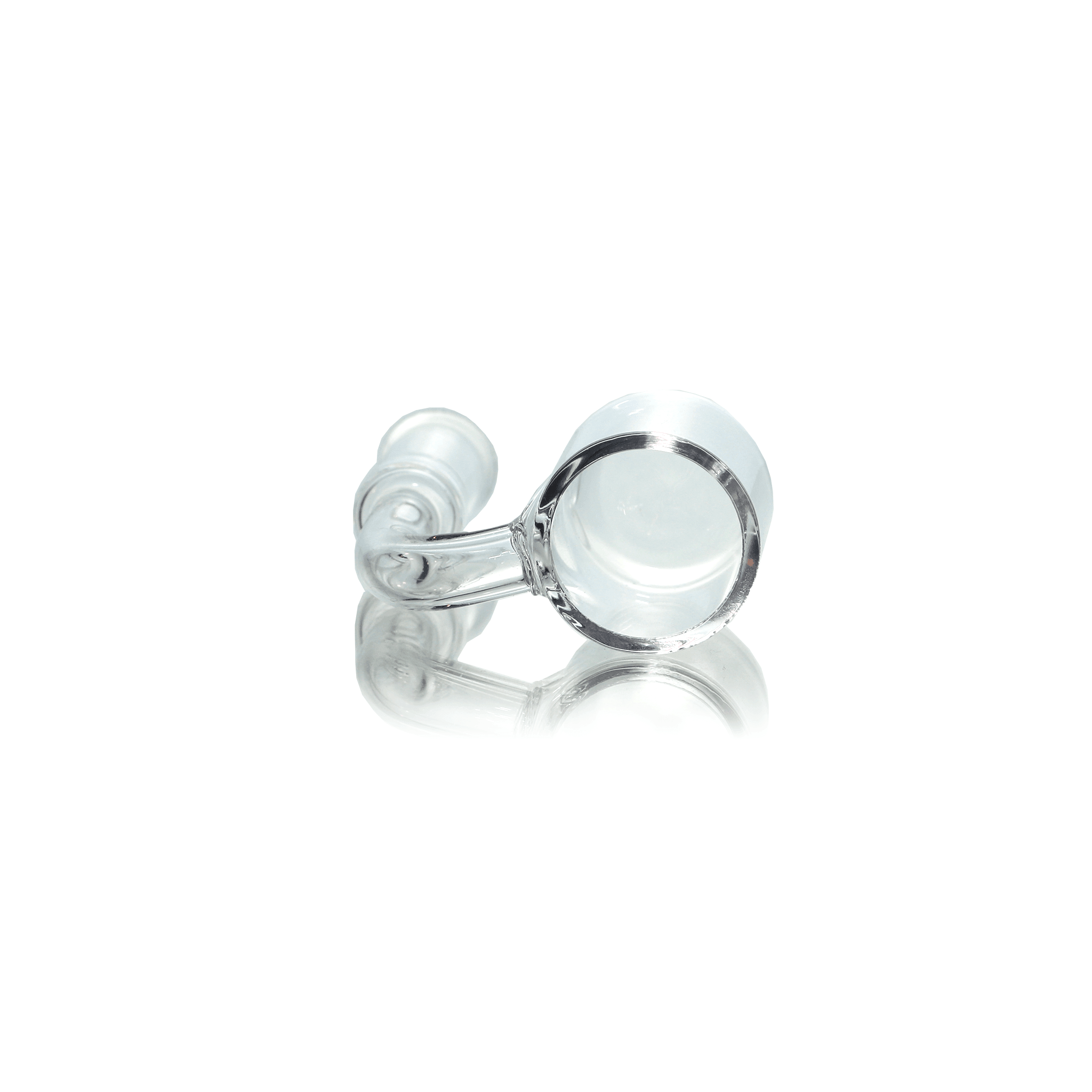 Flat Top Quartz Banger 10mm Female With Cup Insert and Saucer Cap | Top Down Banger View | TDS