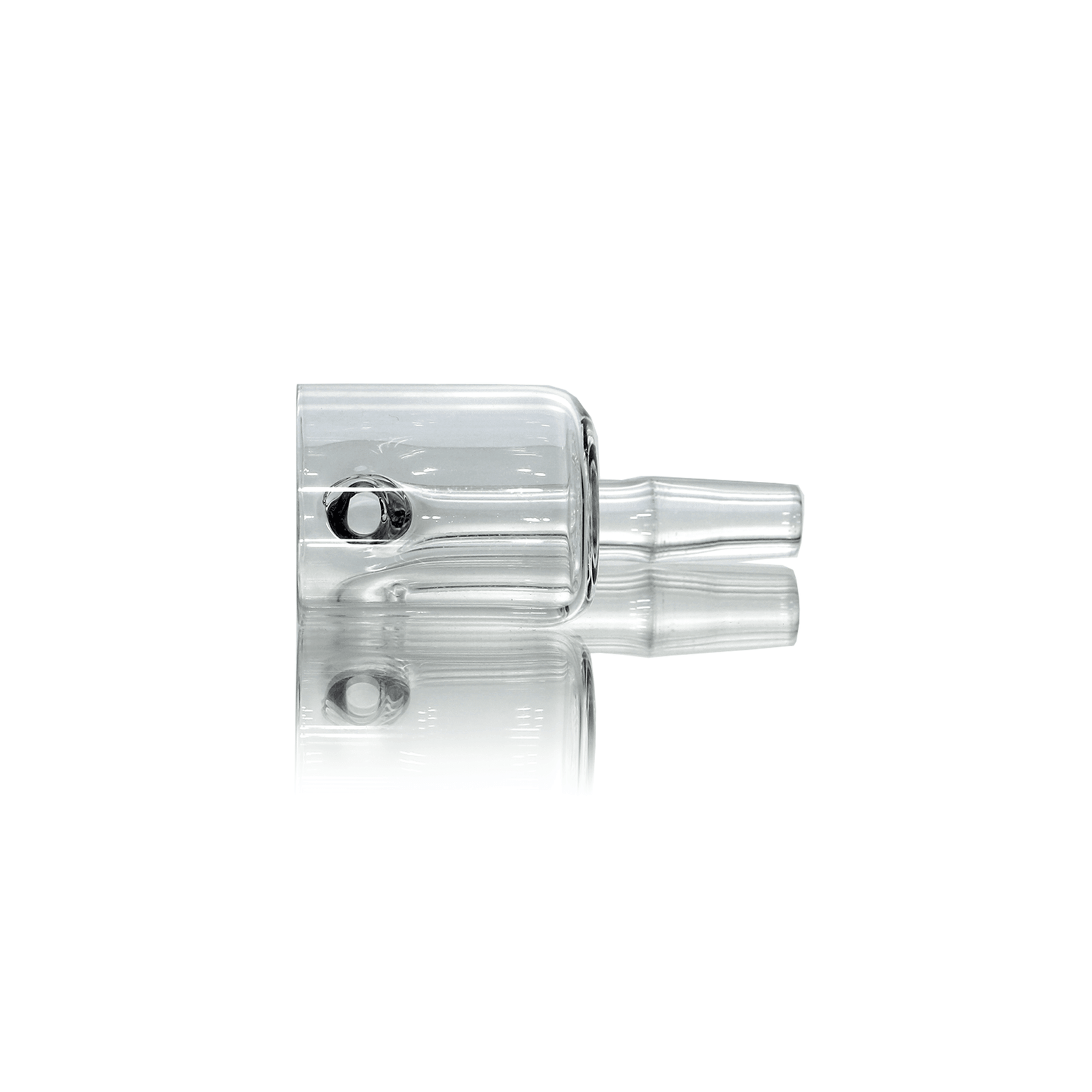 Flat Top Quartz Banger 10mm Male With Cup Insert and Saucer Cap | Full Banger Stack View | TDS