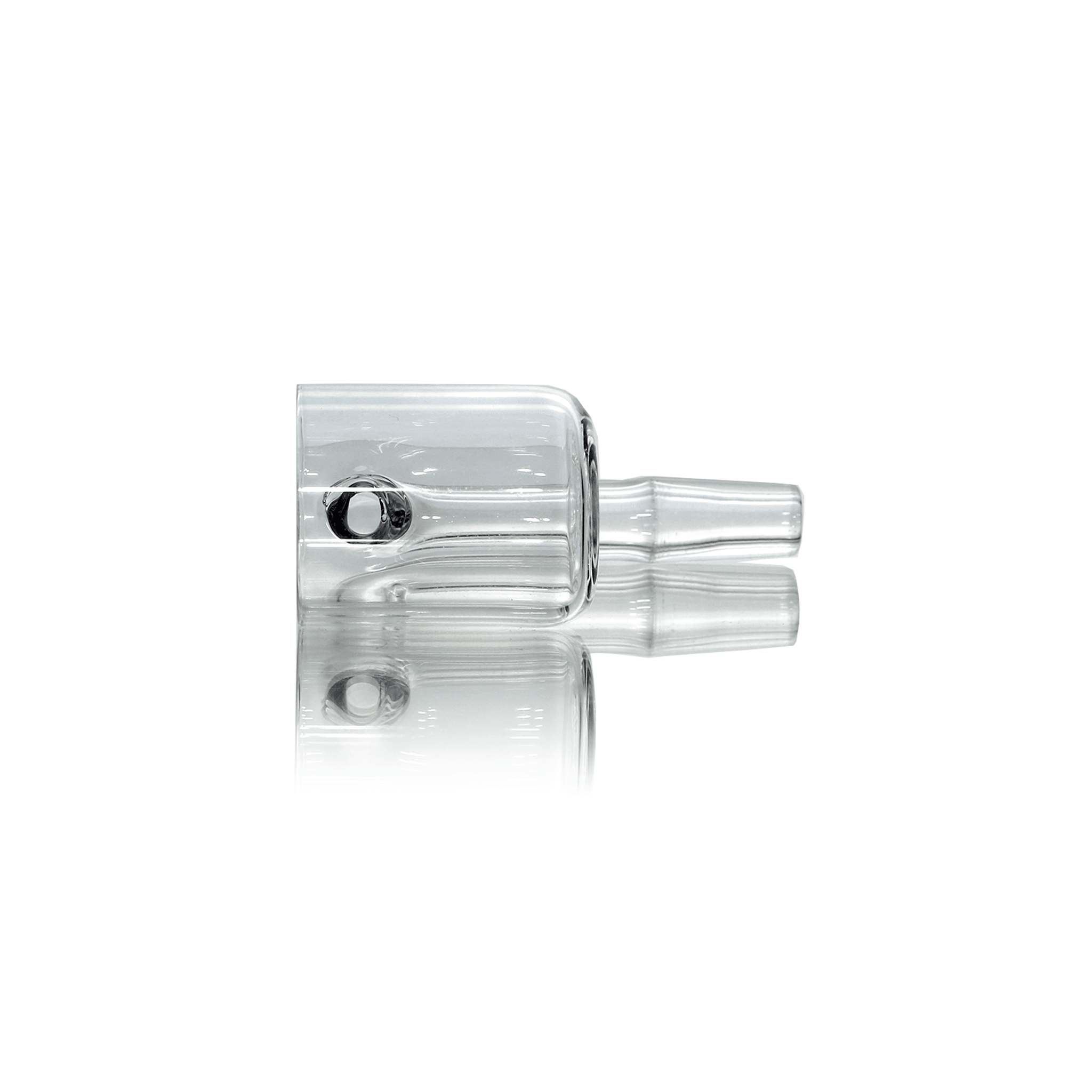 Flat Top Quartz Banger 10mm Male With Cup Insert and Saucer Cap | Side Banger View | TDS