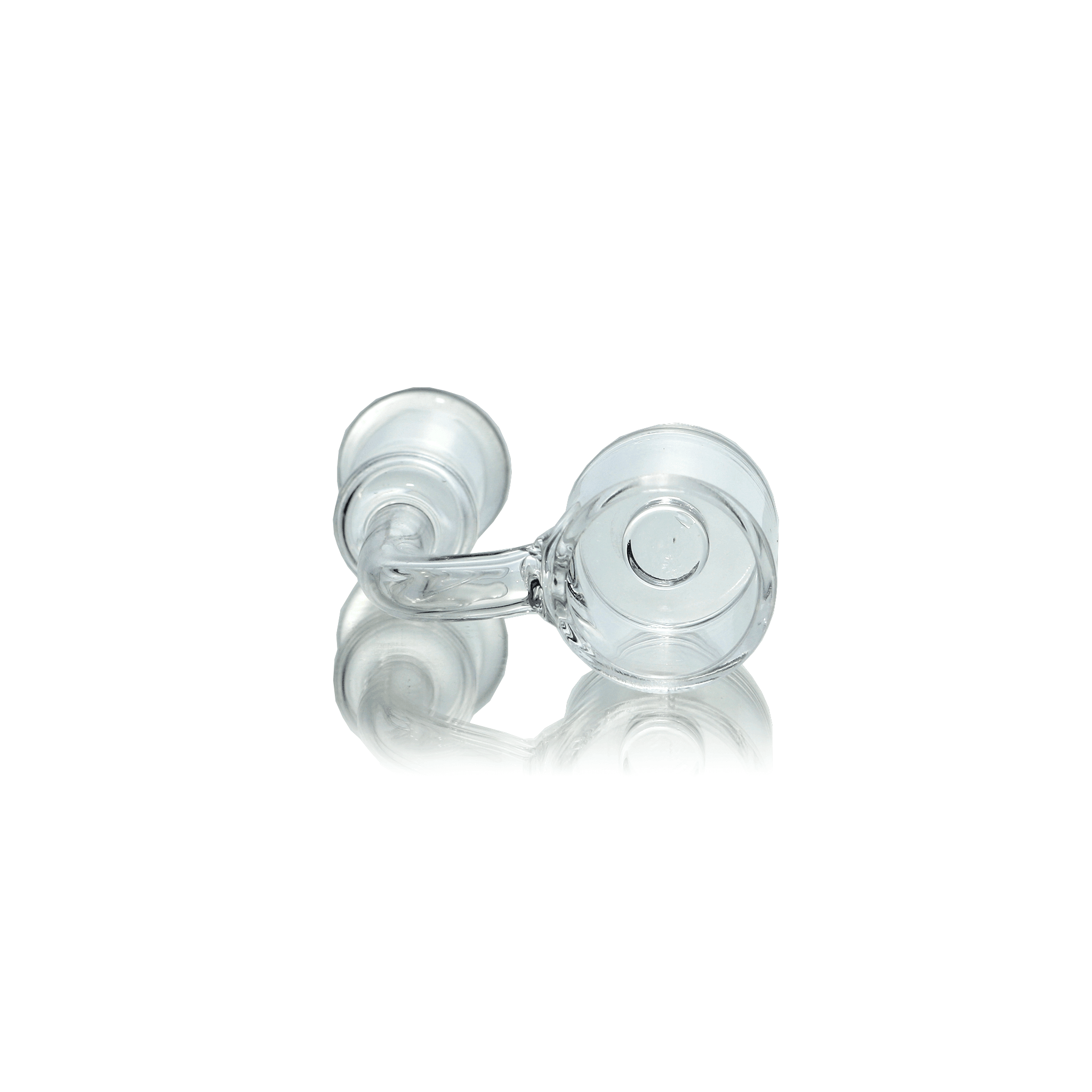 Flat Top Quartz Banger 14mm Female With Cup Insert and Saucer Cap | Top Down Banger View | TDS