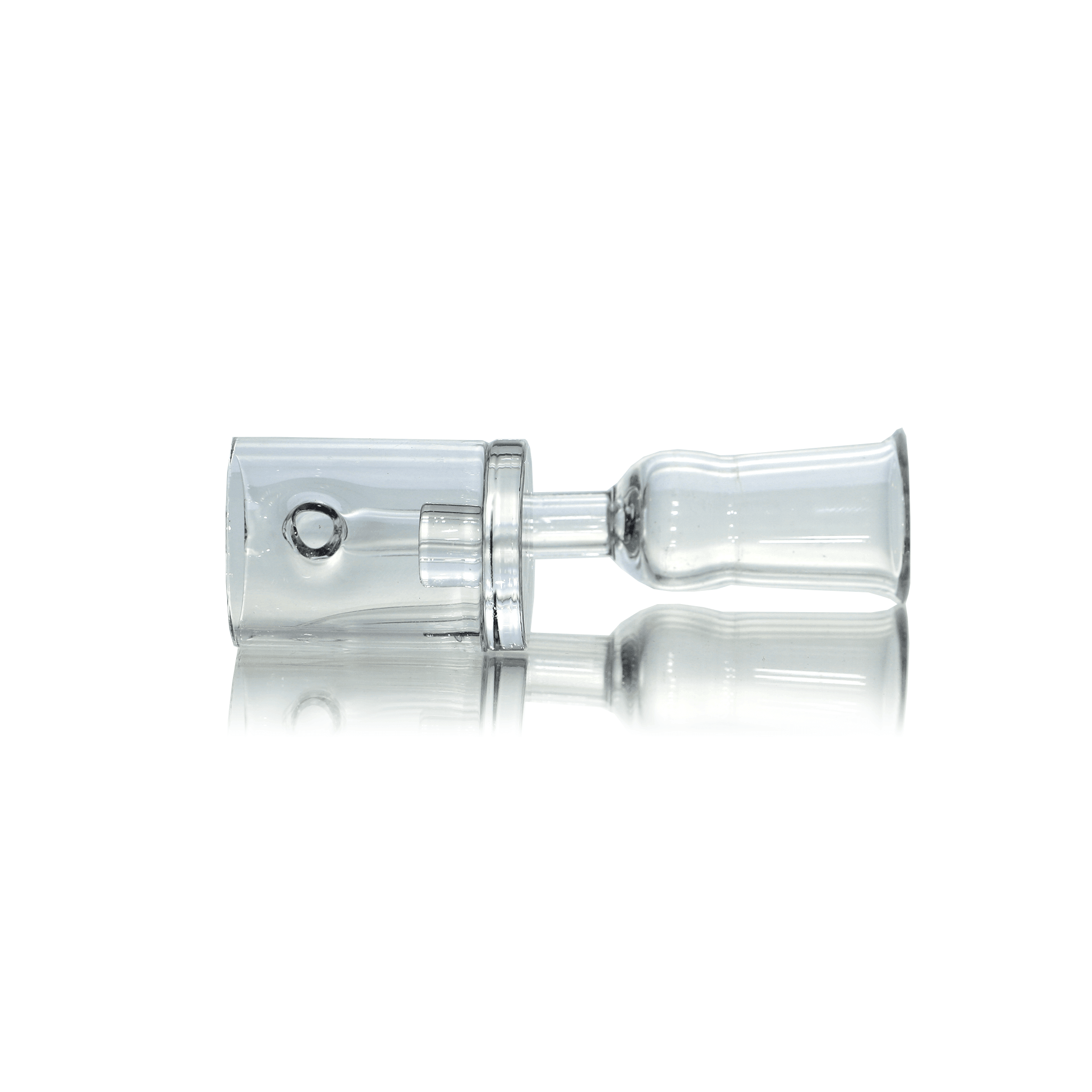 Flat Top Quartz Banger 14mm Female With Cup Insert and Saucer Cap | Side Banger View | TDS