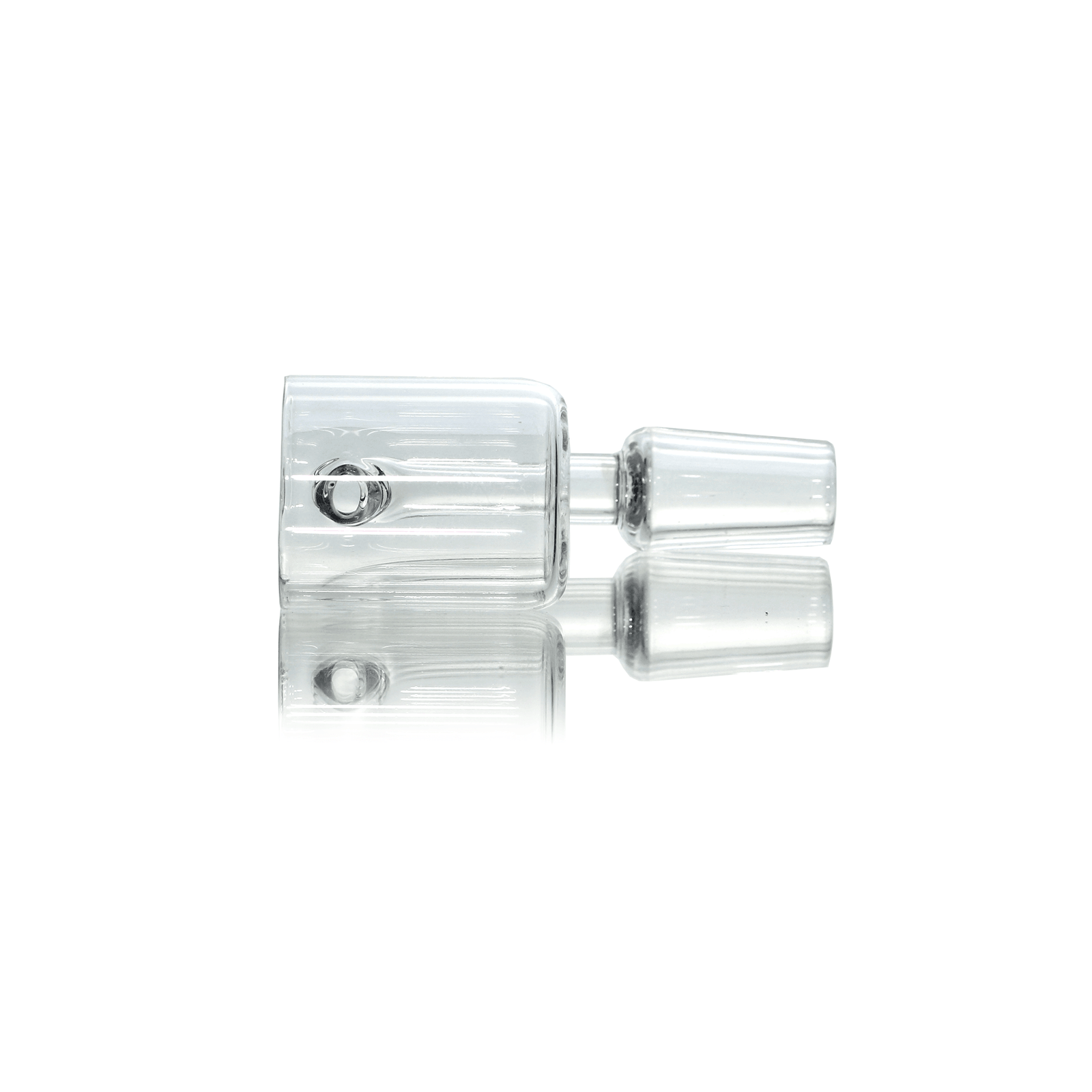 Flat Top Quartz Banger 14mm Male With Cup Insert and Saucer Cap | Full Banger Stack View | TDS
