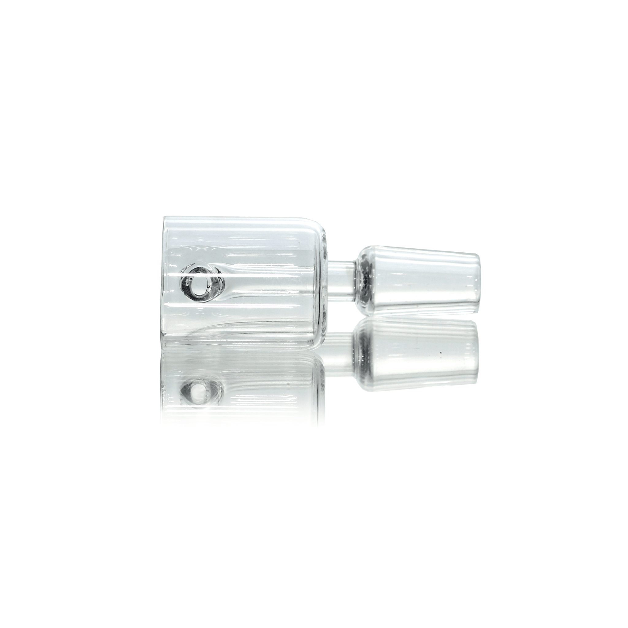 Flat Top Quartz Banger 14mm Male With Cup Insert and Saucer Cap | Side Banger View | TDS