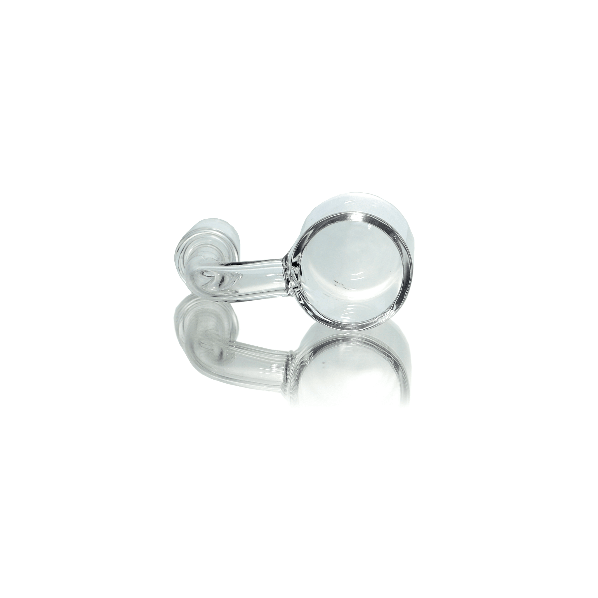 Flat Top Quartz Banger 14mm Male With Cup Insert and Saucer Cap | Top Down Banger View | TDS
