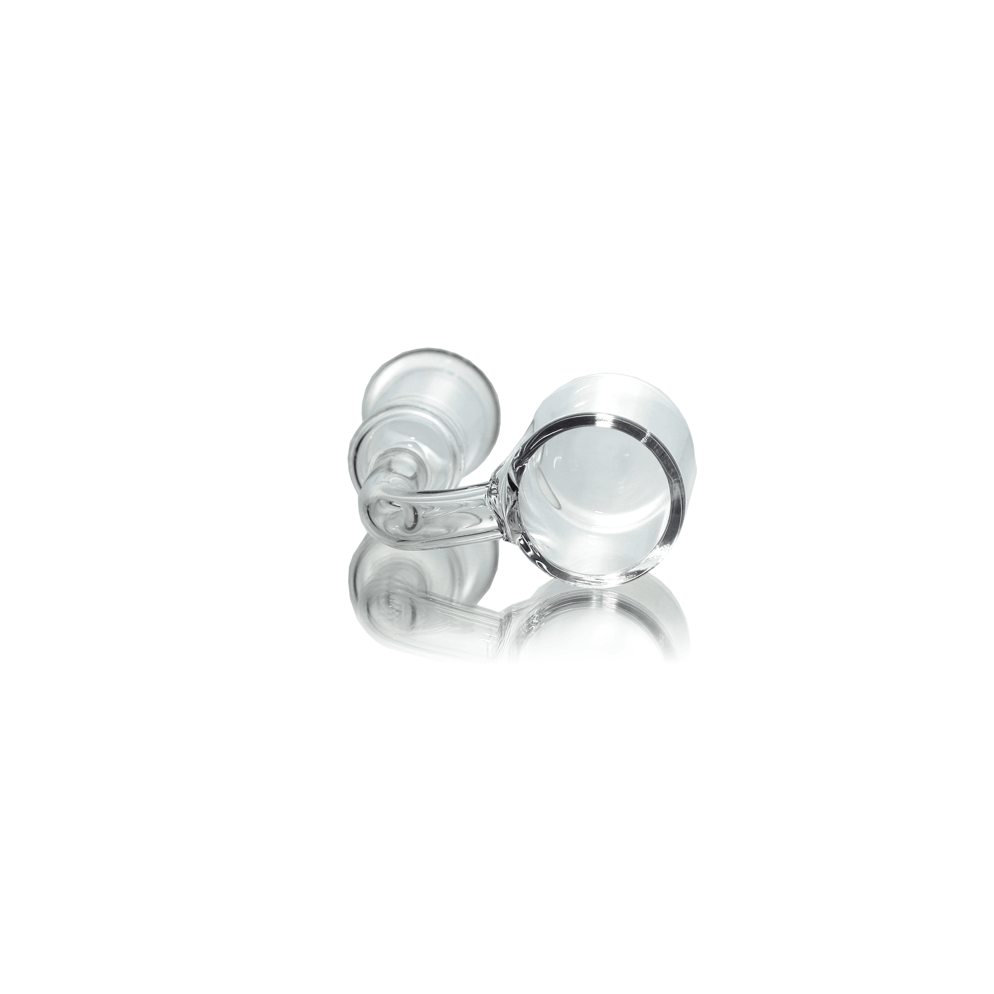 Flat Top Quartz Banger 18mm Female With Cup Insert and Saucer Cap | Top Down Banger View | TDS