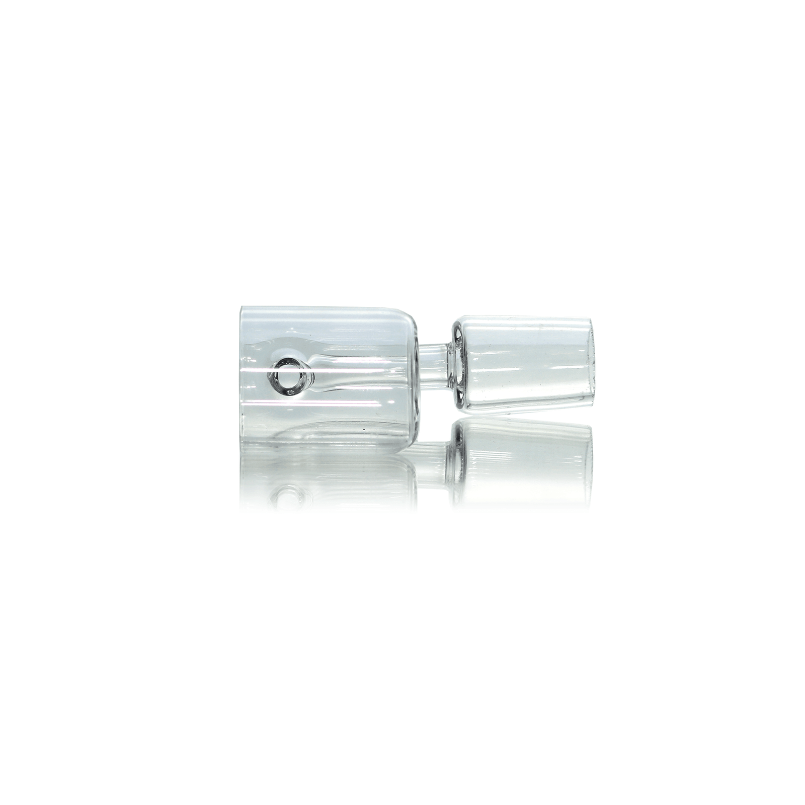 Flat Top Quartz Banger 18mm Male With Cup Insert and Saucer Cap Full Banger Stack View | TDS