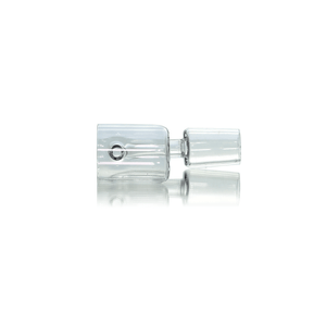 Flat Top Quartz Banger 18mm Male With Cup Insert and Saucer Cap | Rear Prone Banger View | TDS