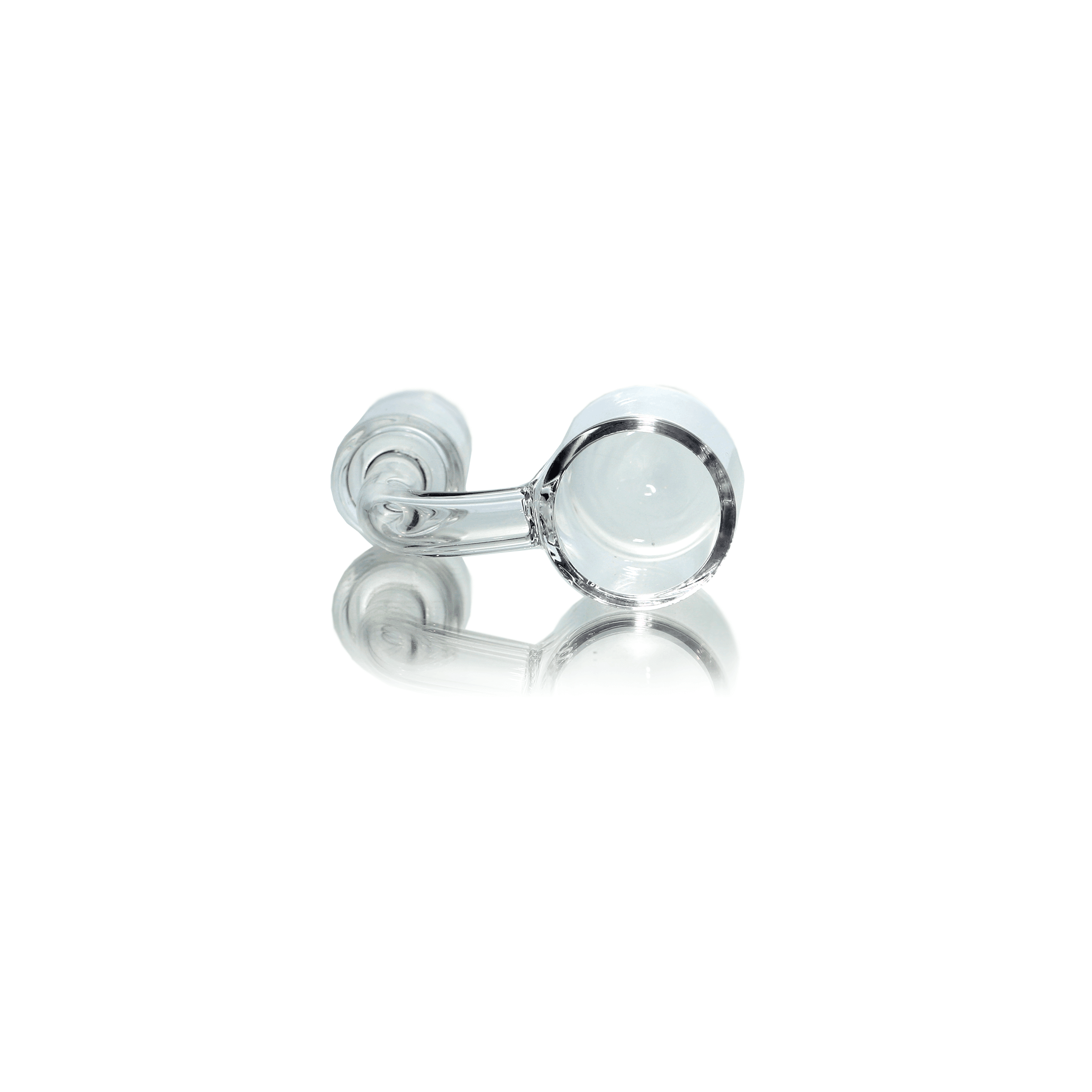 Flat Top Quartz Banger 18mm Male With Cup Insert and Saucer Cap | Top Down Banger View | TDS