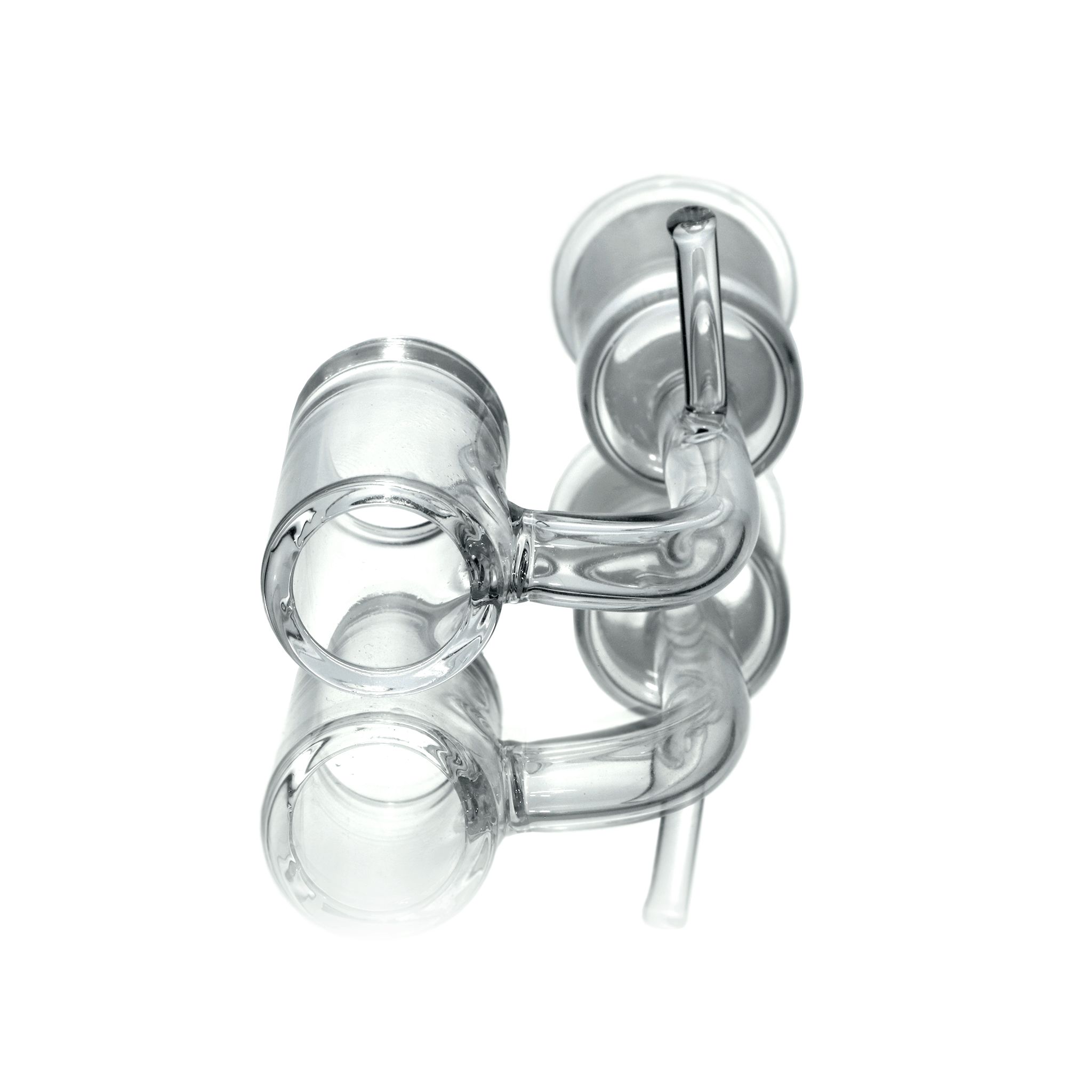Glass Dab Rig | Double Recycler Bubbler | E-Banger Prone View | E-Banger With Heater Coil | TDS
