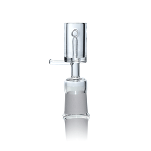 Glass Dab Rig | Double Recycler Bubbler | E-Banger Side View | E-Banger With Heater Coil | TDS