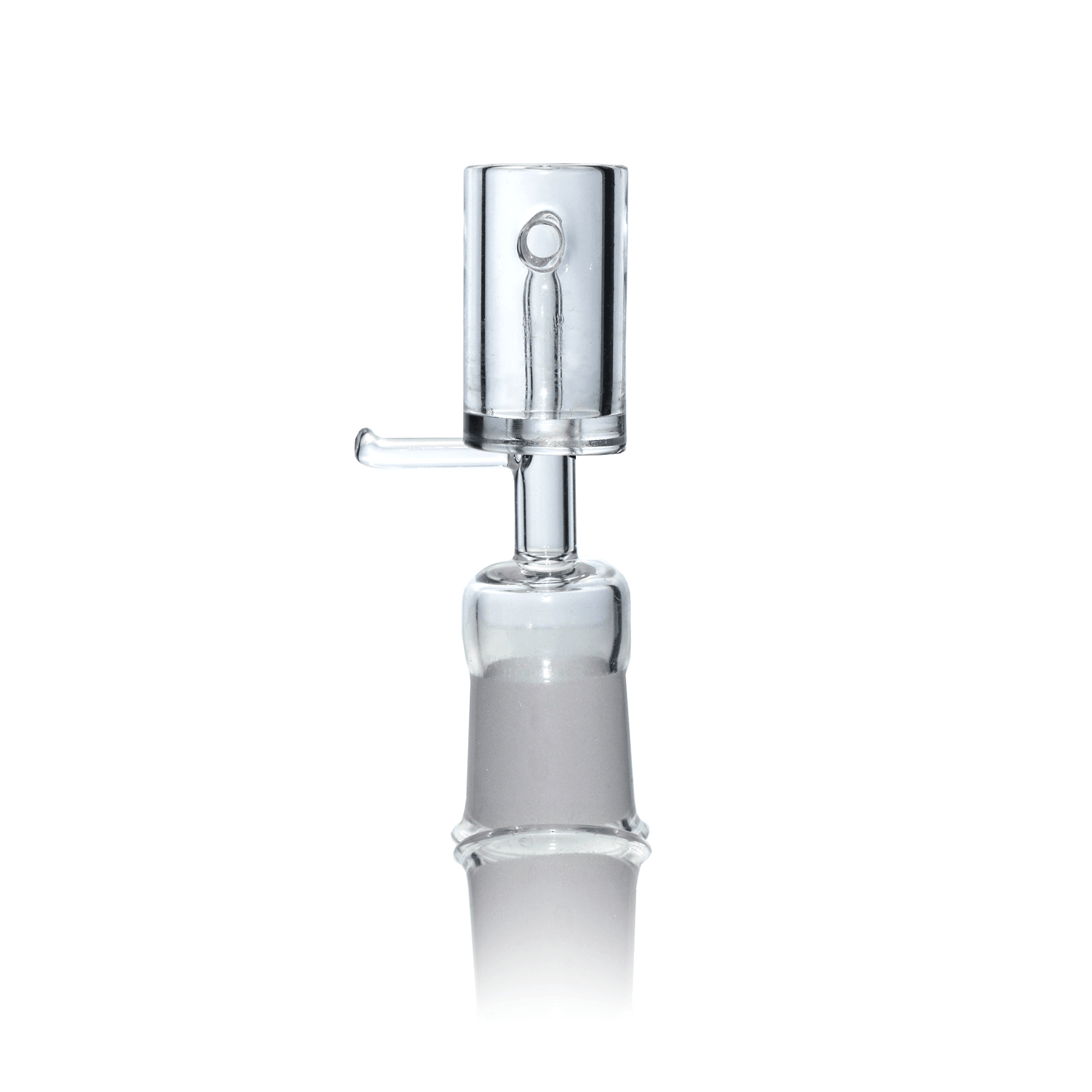 Glass Dab Rig | Double Recycler Bubbler | E-Banger Side View | E-Banger With Heater Coil | TDS