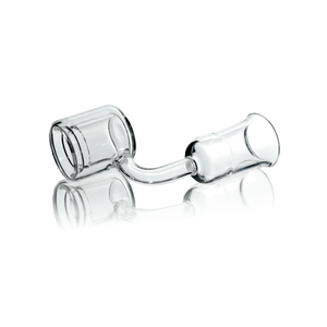 Glass Dab Rig - Recycler Bubbler with Double Wall Quartz Banger | Double Wall Banger View | TDS