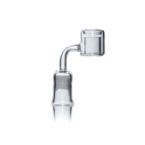 Glass Dab Rig - Recycler Bubbler with Double Wall Quartz Banger | Double Wall Banger View | TDS