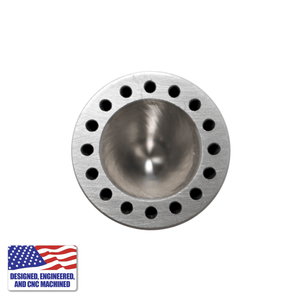 Glass Dab Rig | Mini Dual Bubbler with 16-Hole Titanium Nail | 16-Hole Nail Top Down View | TDS