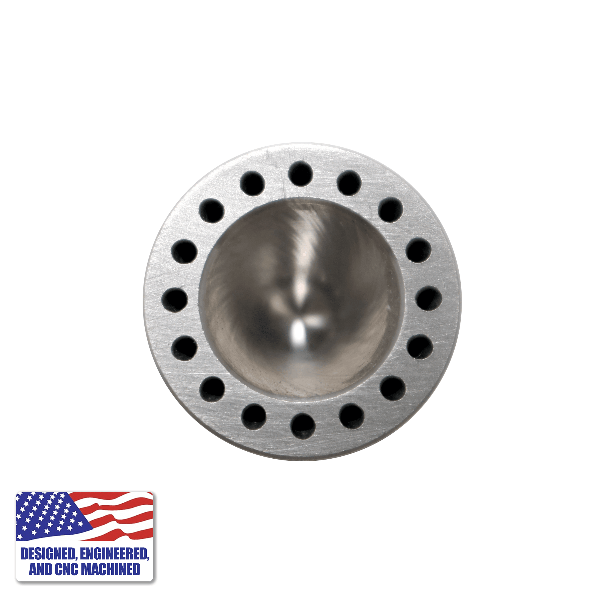 Glass Dab Rig | Mini Dual Bubbler with 16-Hole Titanium Nail | 16-Hole Nail Top Down View | TDS