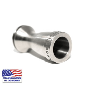 Glass Dab Rig | Mini Dual Bubbler with 16-Hole Titanium Nail | Nail Body Prone View | TDS