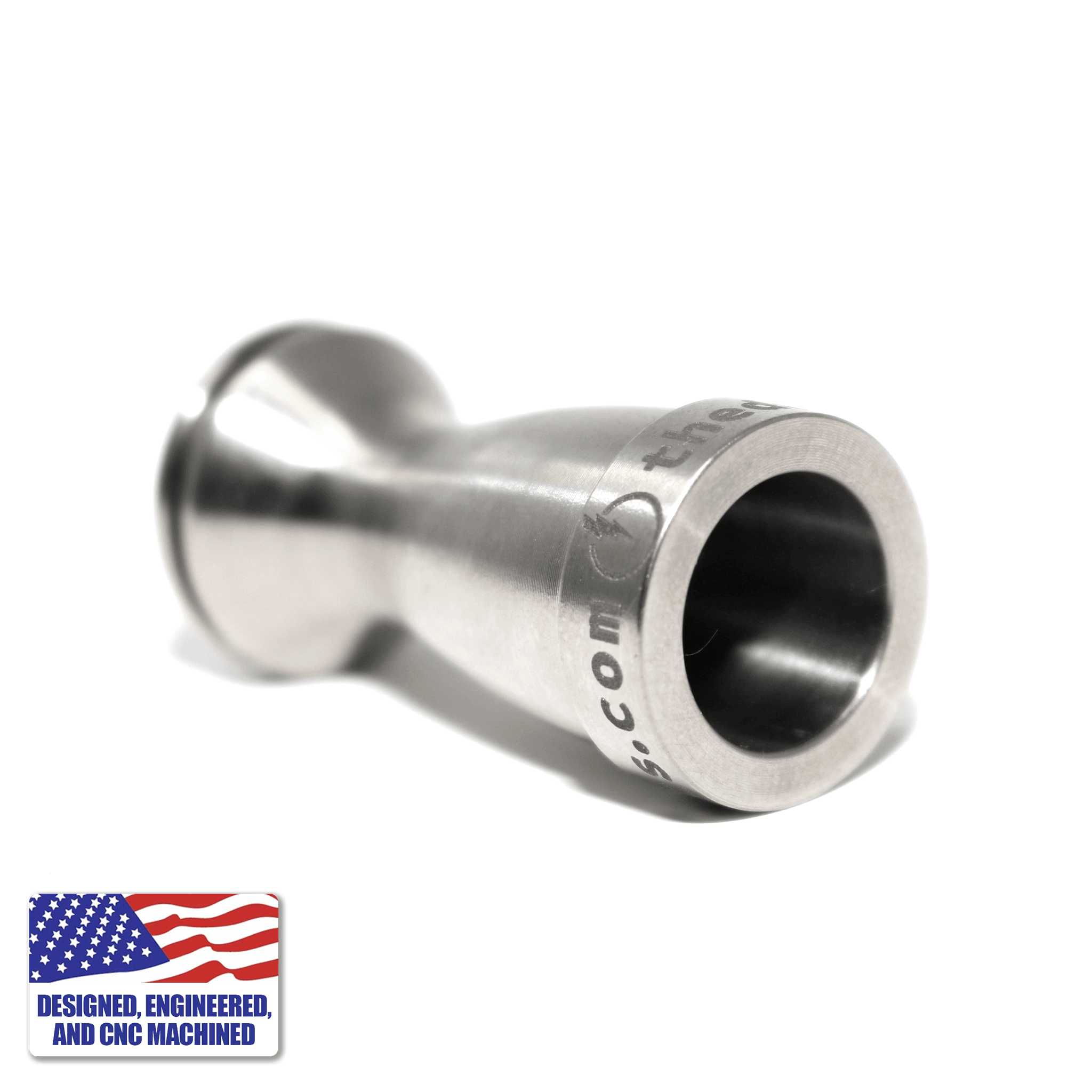 Glass Dab Rig | Mini Dual Bubbler with 16-Hole Titanium Nail | Nail Body Prone View | TDS