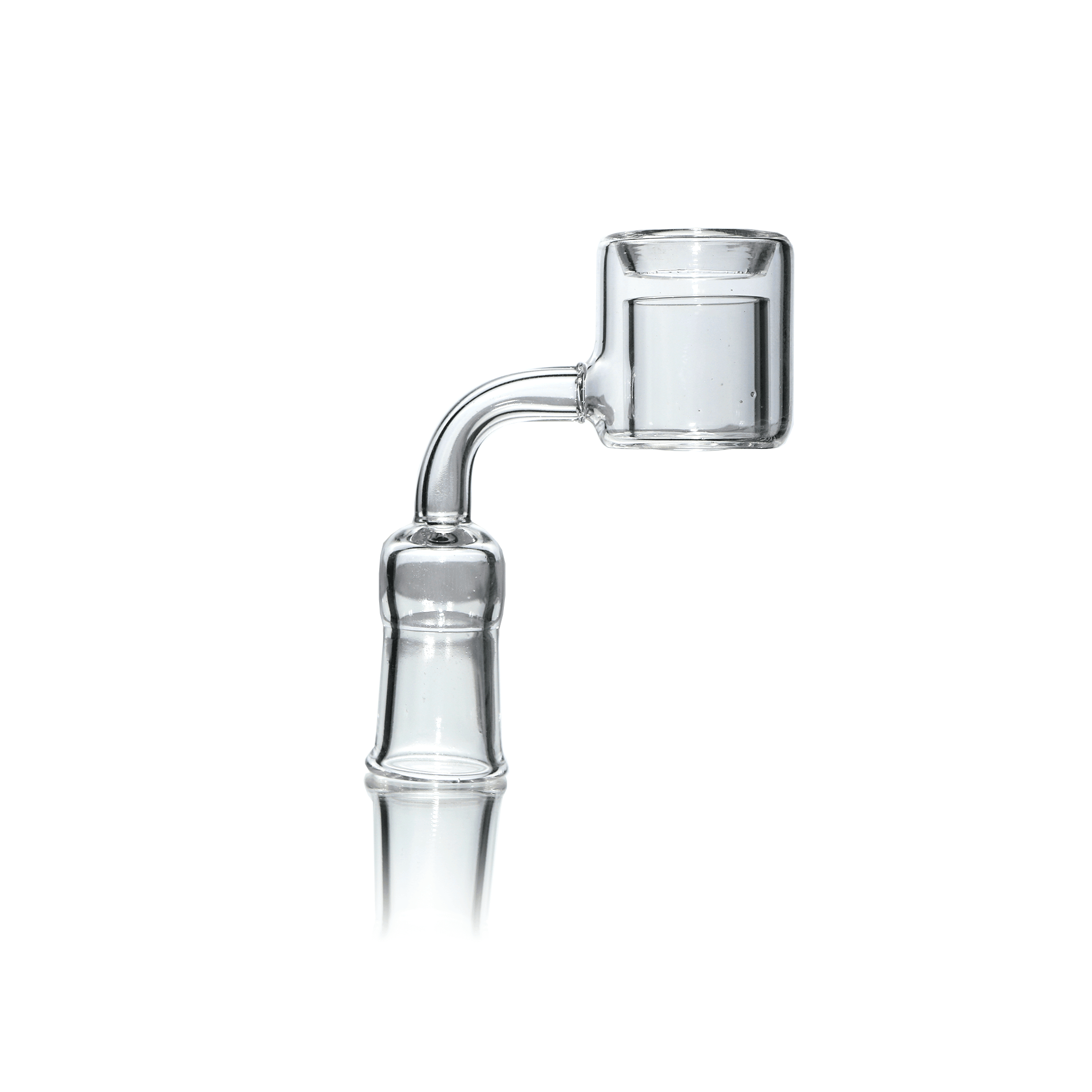 Glass Dab Rig | Mini Dual Bubbler & Double Wall Quartz Banger | Double Wall Banger View | TDS
