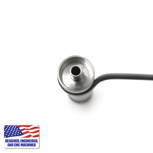 Glass Dab Rig | Mini Dual Bubbler & Flat Coil Titanium Nail | Top Down Nail With Coil View | TDS