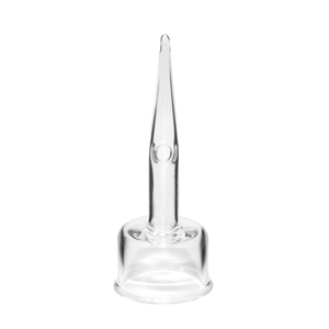 Glass Dab Rig | Mini Dual Bubbler with Hybrid Quartz Nail | Glass Dabber Cap Dab Tool View | TDS