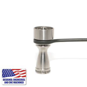 Glass Dab Rig | Mini Dual Bubbler with Hybrid Titanium Nail | Hybrid Nail View With Coil | TDS