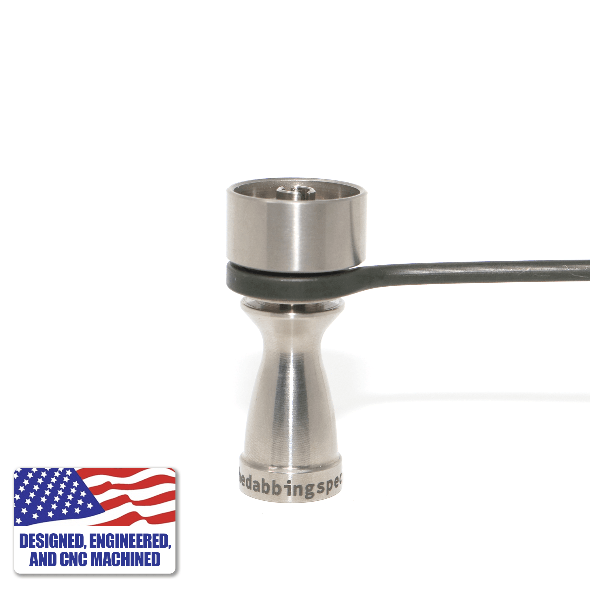 Glass Dab Rig | Mini Dual Bubbler with Hybrid Titanium Nail | Hybrid Nail View With Coil | TDS