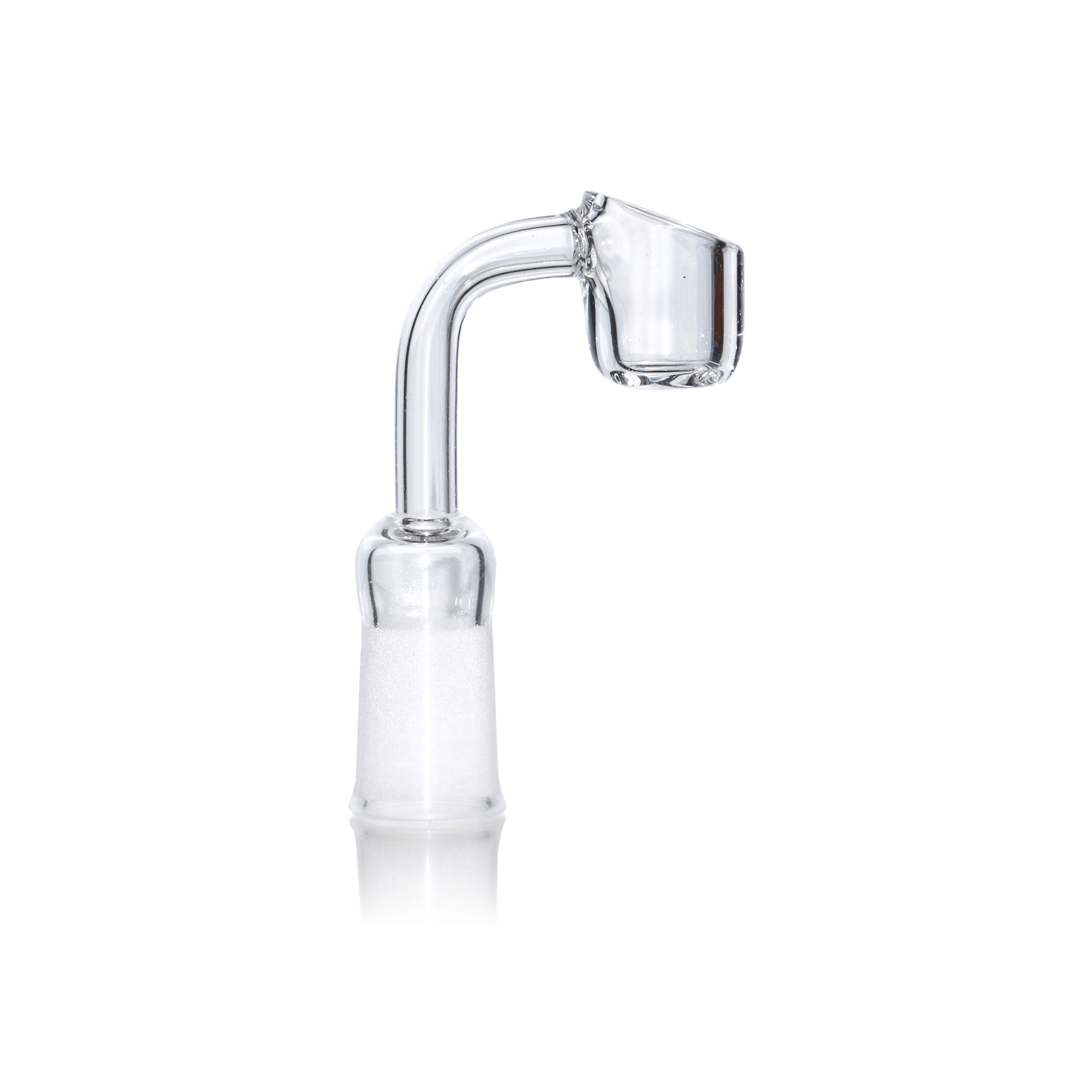 Glass Dab Rig | Mini Dual Bubbler with Quartz Banger | Quartz Banger Profile View | TDS