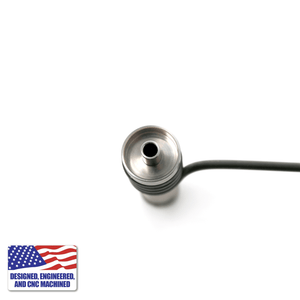 Mini Hockey Puck Dab Rig with 16mm Titanium Nail | Titanium Nail With Heater Coil Top View | TDS