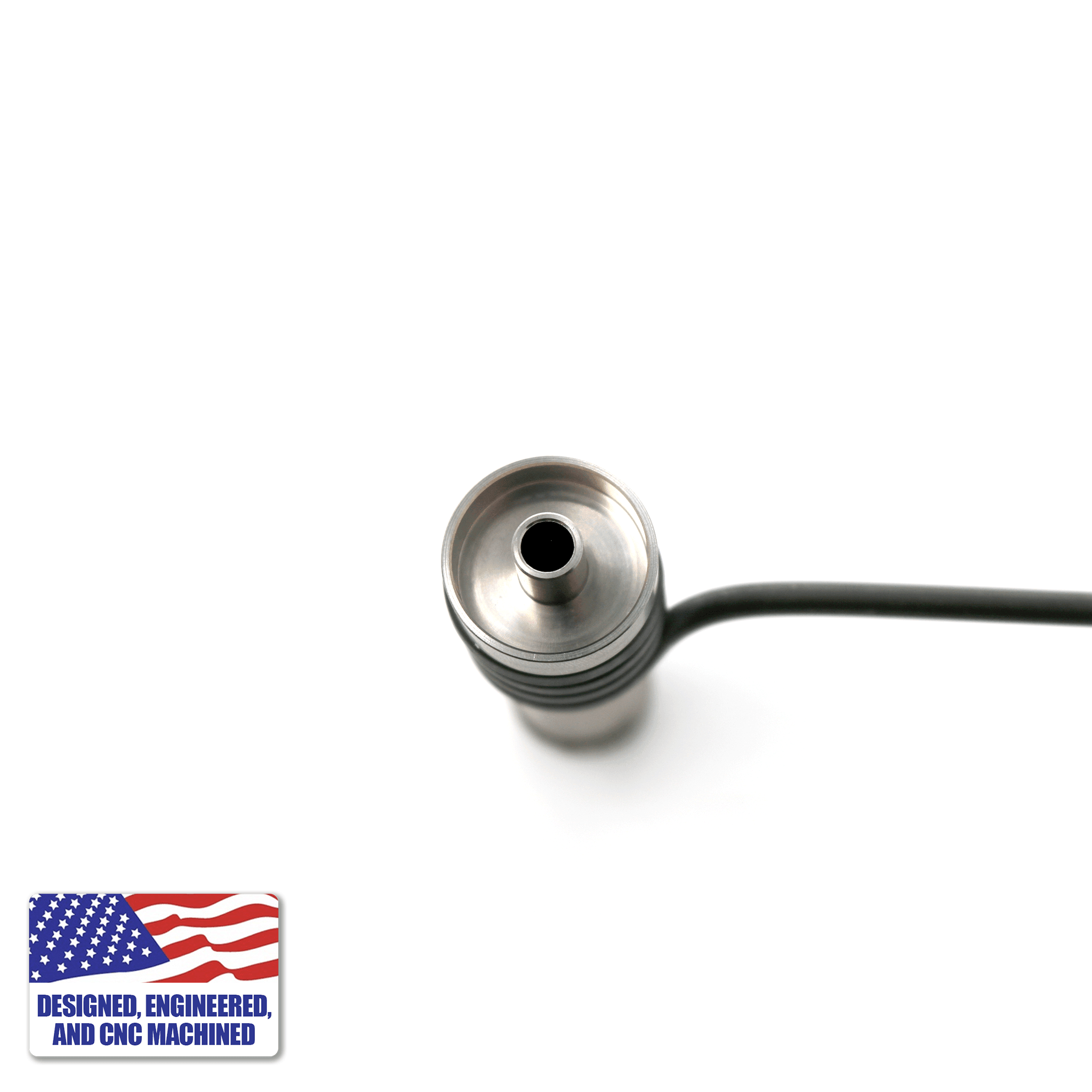Mini Hockey Puck Dab Rig with 16mm Titanium Nail | Titanium Nail With Heater Coil Top View | TDS