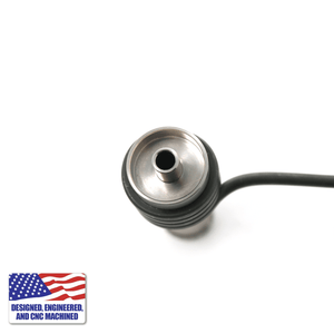 Glass and Nail Dab Rig | Mini Hockey Puck with 20mm Titanium Nail | Nail & Coil Top Down View | TDS