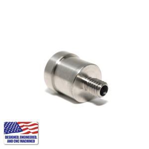 Glass and Nail Dab Rig | Mini Hockey Puck with 20mm Titanium Nail | Titanium Nail Angled View | TDS