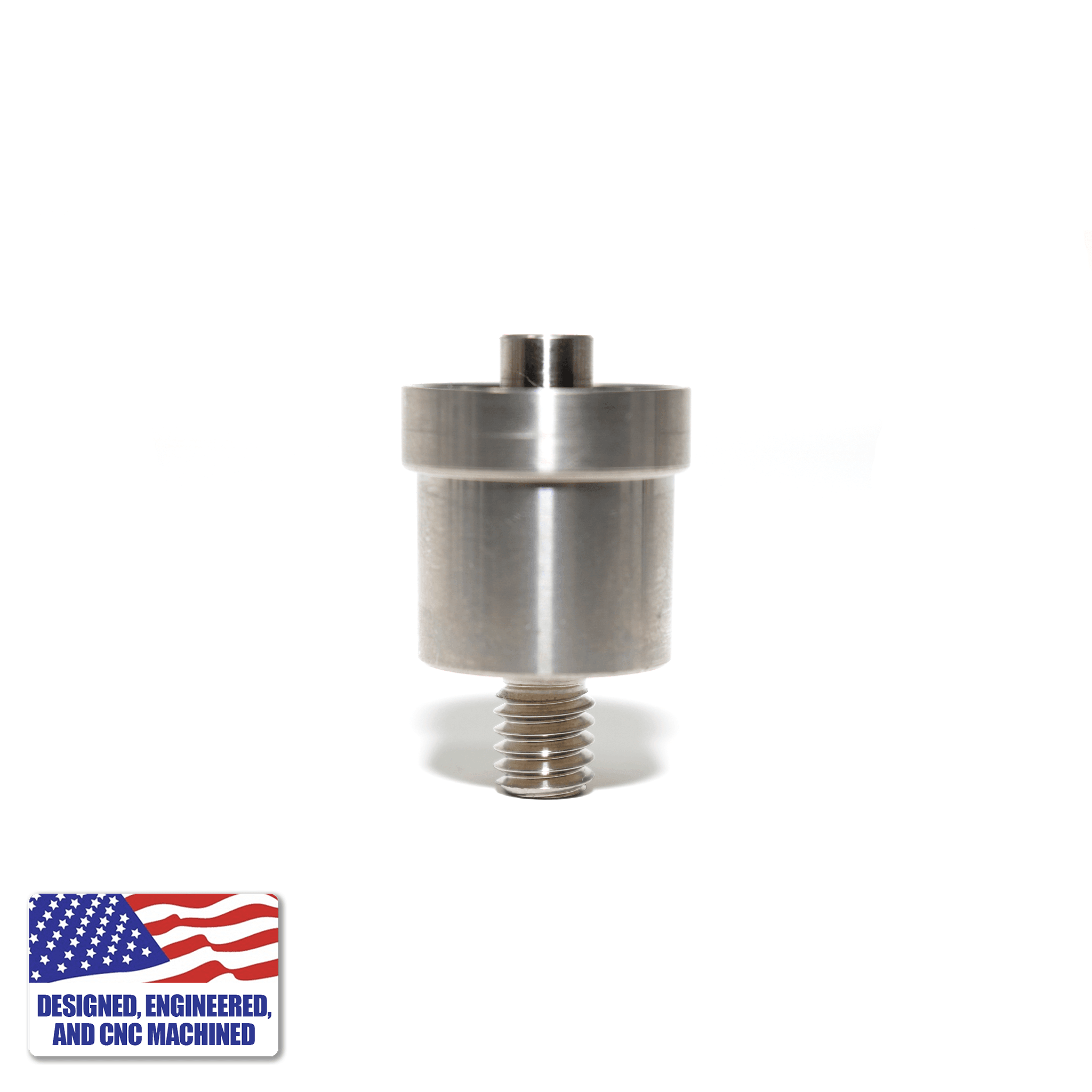 Glass and Nail Dab Rig | Mini Hockey Puck with 20mm Titanium Nail | Titanium Nail Profile View | TDS