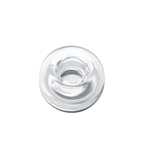Glass Dab Rig | Mini Hockey Puck with Hybrid Quartz Nail | Glass Dish Underside View | TDS