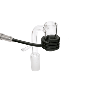 Portable Dabbing Kit | Showerhead Bubbler & 14mm Male E-Banger | E-Banger With Coil View | TDS