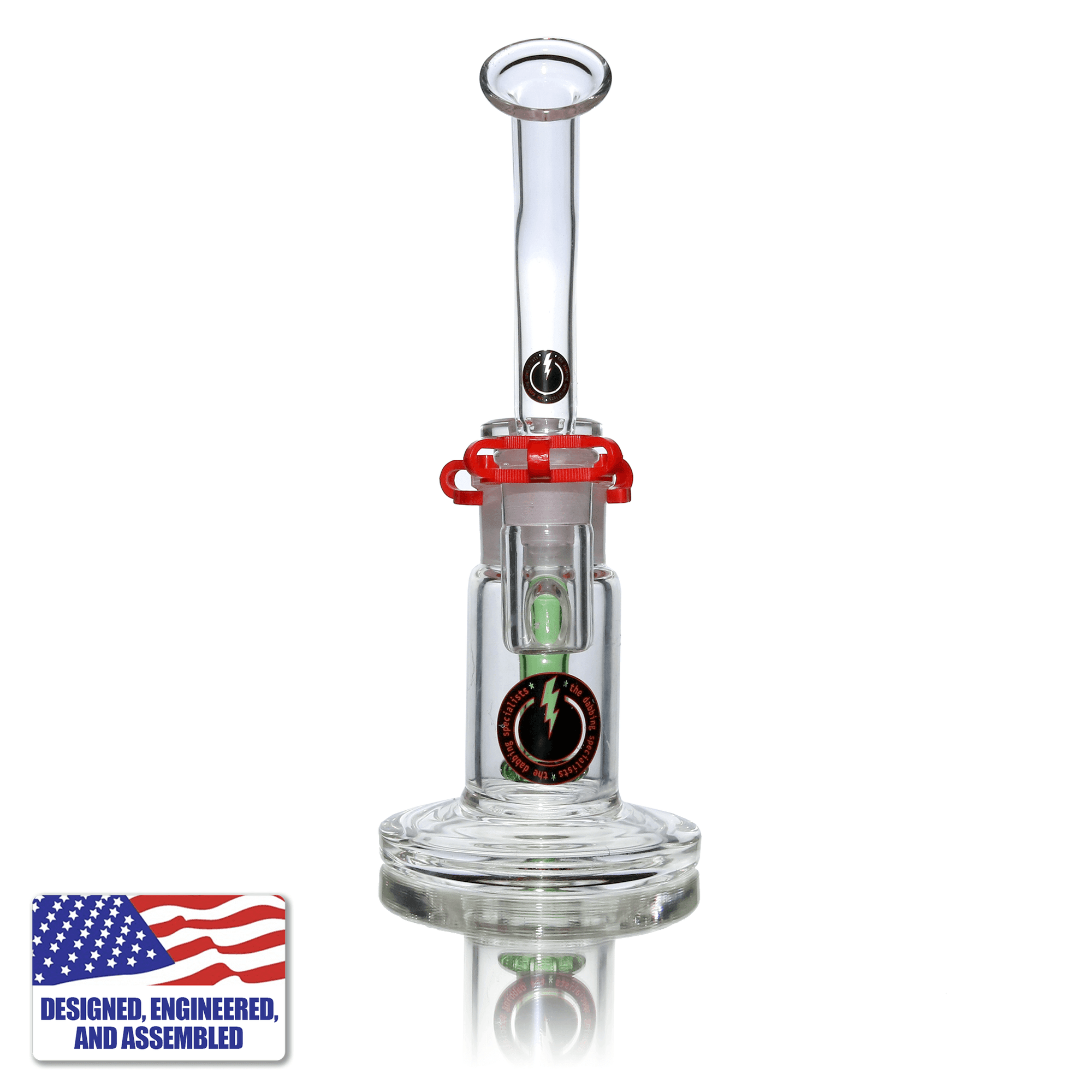 Portable Dab Kit - Showerhead Bubbler with 16-Hole Nail | Rear Dab Rig View | TDS