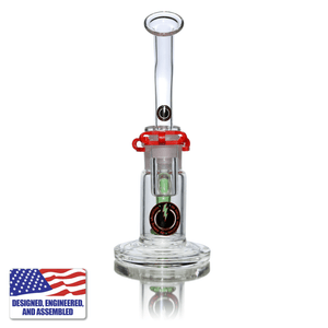 Glass and Nail Rig - Portable Kit Bubbler with Quartz Double Wall Banger | Rear Dab Rig View | TDS