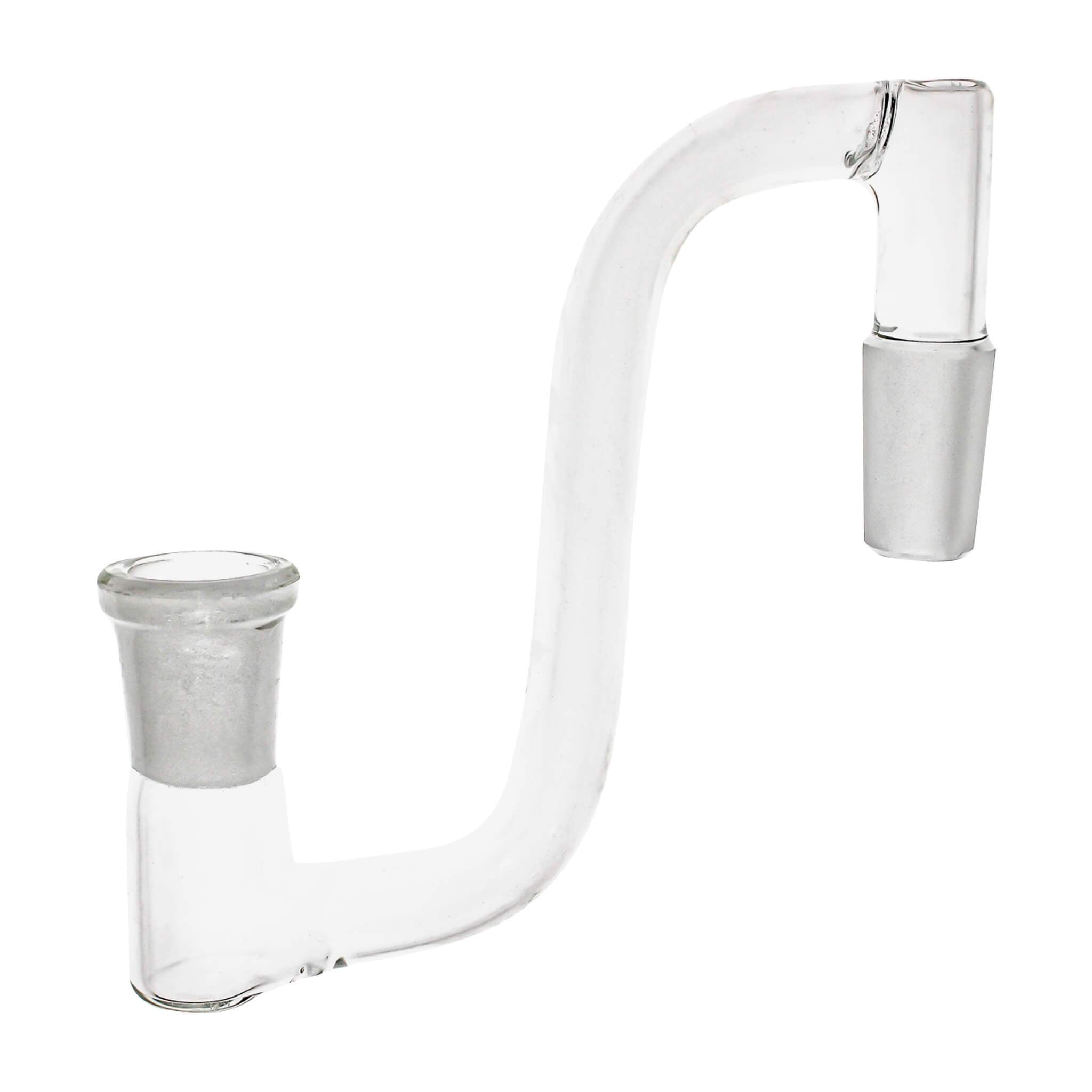 Glass Dropdown | Goose Neck Style | 14mm Male to 14mm Female | Profile View | TDS