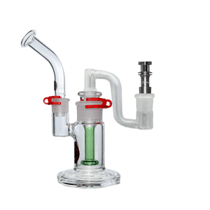 Glass Dropdown | Goose Neck Style | 14mm Male to 14mm Female | In Use View | TDS