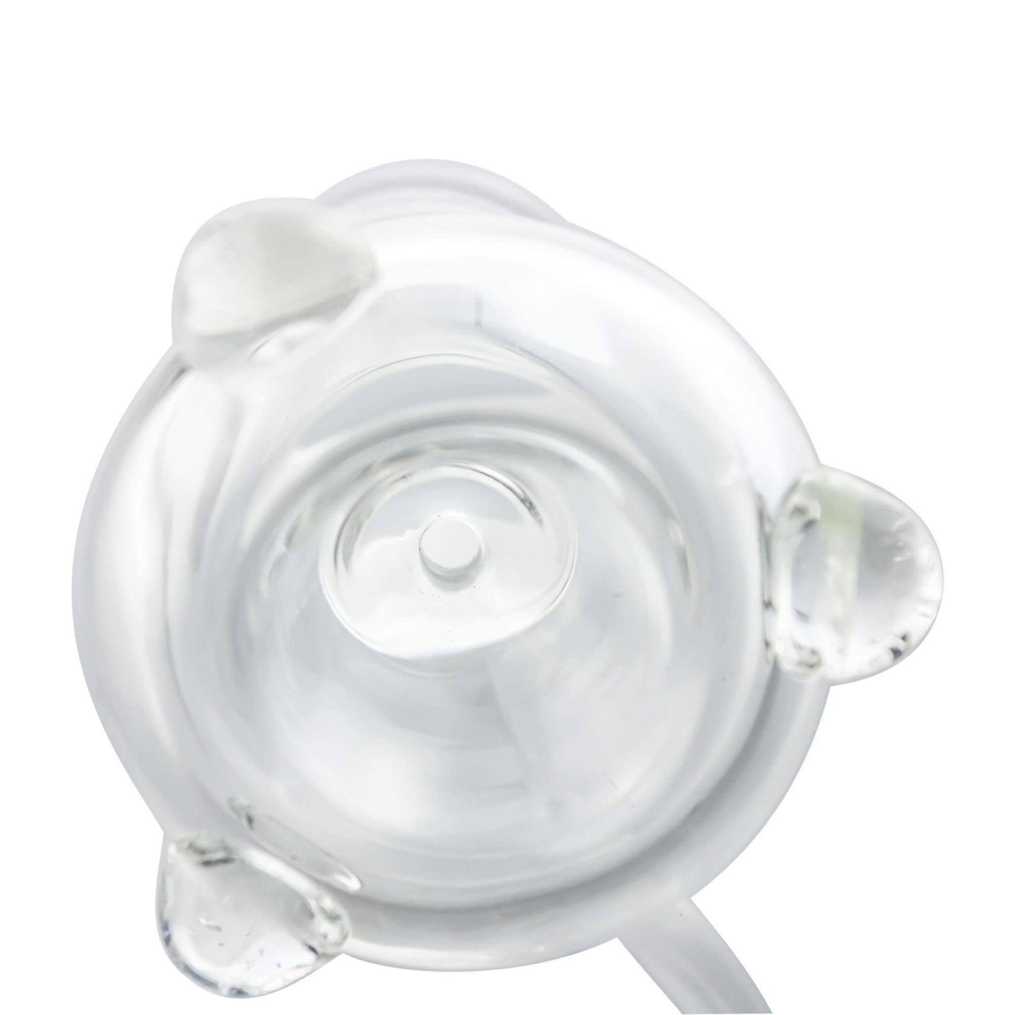 Glass Globe Flower Bowl | Profile View | the dabbing specialists