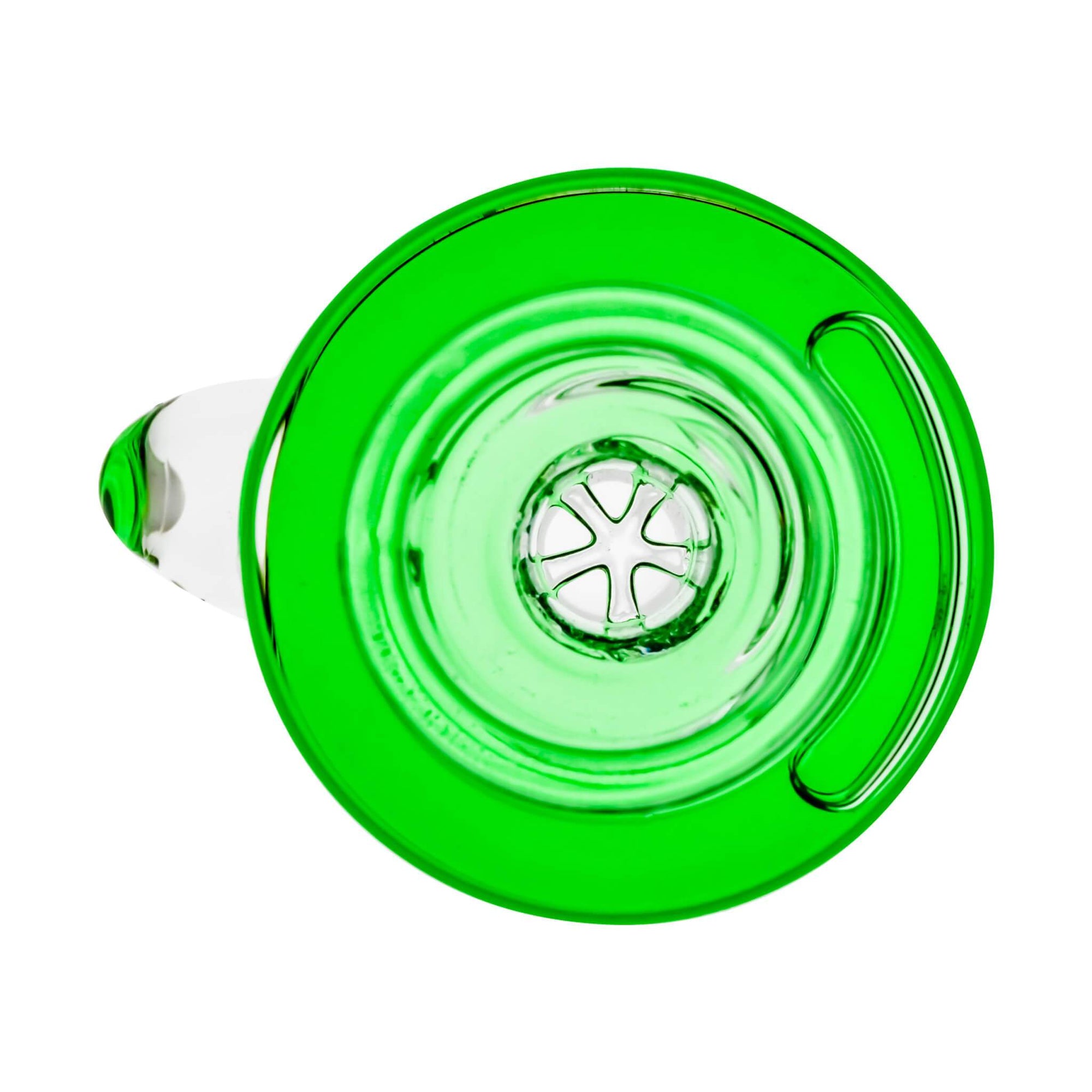 Glycerin Flower Bowl | Green Profile View | the dabbing specialists