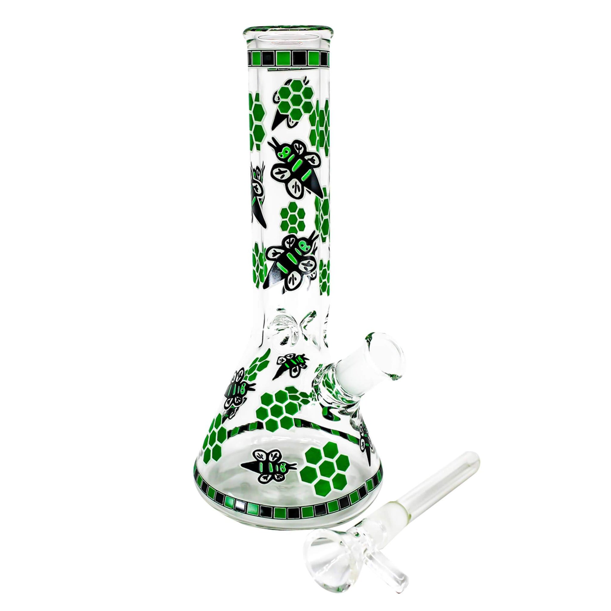Green Honey Beaker Bong | Profile View | the dabbing specialists