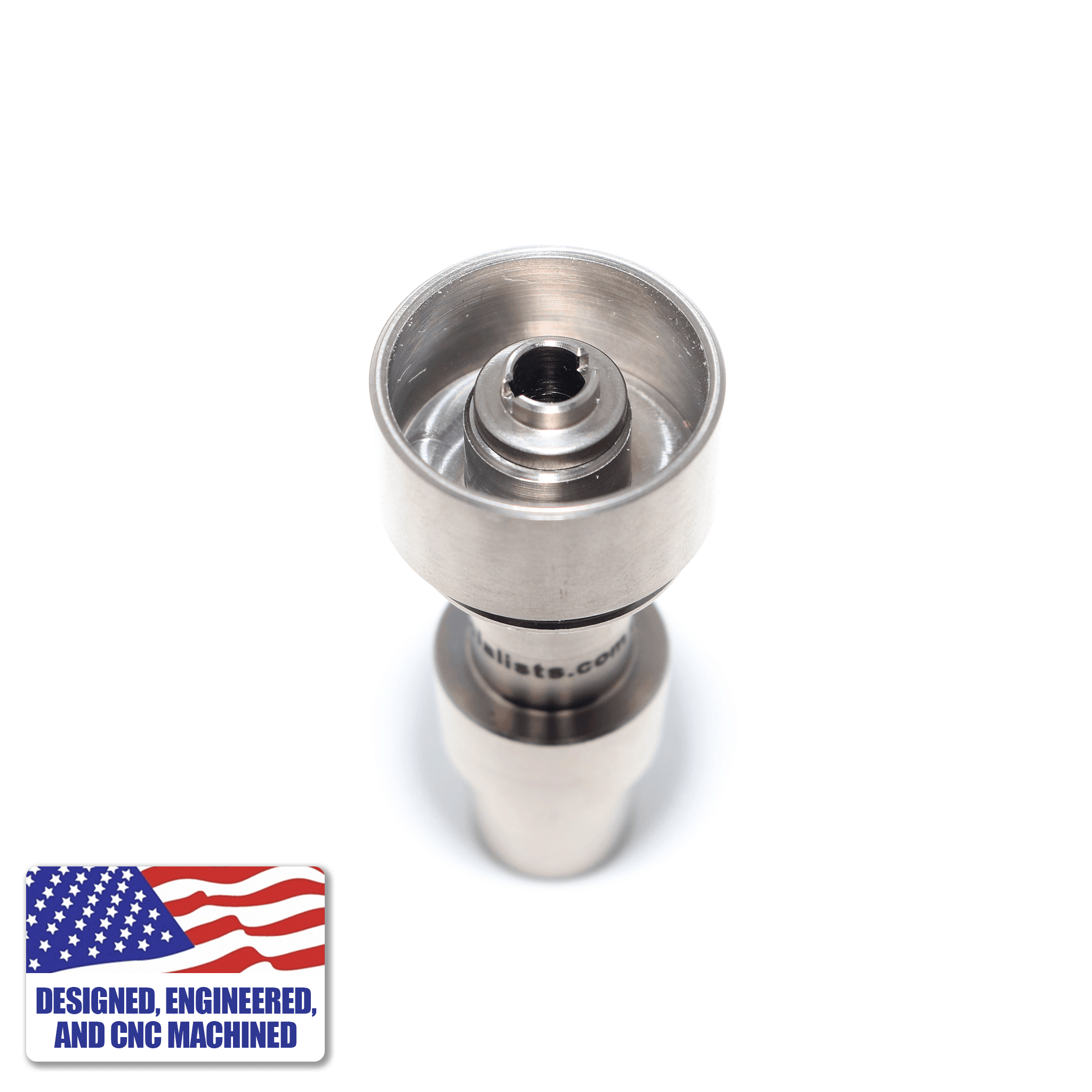 Hybrid Titanium Nail Dab Kit | 14mm/18mm Male | Top Down View | Assembled | the dabbing specialists